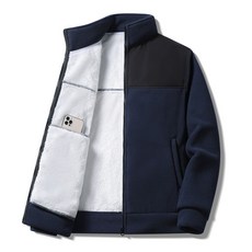 加絨加厚保暖情侶款運動棉服外套 - 防風運動夾克