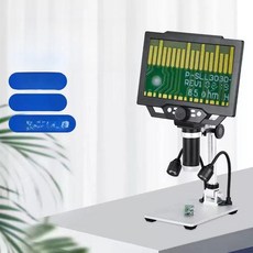전자현미경 모니터 확대기 고배율 기판 실체현미경, 9인치 12MP 26cm 플러그인 + 32GB, 기본 색상