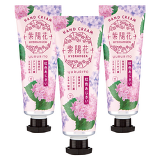 유루리토 핸드 크림 무지개빛 수국향, 3개, 40ml