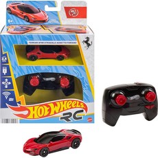 Hot Wheels RC 장난감 자동차 리모컨 페라리 SF90 스트라데일 에세토 피오라노 1:64 스케일 레이스 온 및 오프 트랙 속도를 위한 부스터 버튼, Hot Wheels RC 장난감 자동차, 리모컨 페라리