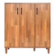 HOPMA工業風三門五層鞋櫃PC-C-808D, 5層, 拼版柚木