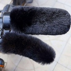 오토바이 자전거 겨울 방한 필수 용품 핸들 커버 4P 장갑 핸드 워머 바이크 유모차, 베이지