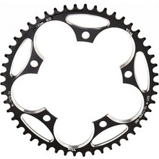 자전거 체인링 싱글 로드 YBEKI 130BCD - CNC 가공 7075-T6 알루미늄 협폭 체인휠 바이크 38-60T 옵션 8-12 속도 호환 초경량 낙하 방지 디자인, black, 38T, 1개, 검정 원형