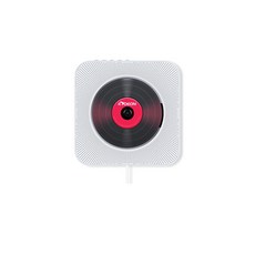 KUSTRON 多功能壁掛桌立式CD播放機 支援藍牙 FM USB 附遙控器, 808 CD版/白色, 白色, 808-W