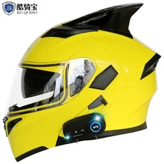 Jiekai 오토바이 풀 헬멧 듀얼 렌즈 블루투스 모토 크로스 안전 DOT 인증 Casco Moto, 04 XXL, 13 A06