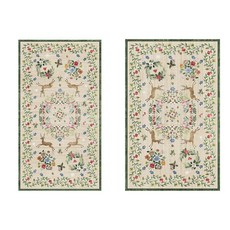 Gertmenian 실내 홀리데이 부분 러그 - 5.1 x 10.2cm(2 4인치) 엑스트라 스몰 (2팩) 내구성 쉬운 청소 및 흘림 방지 거실 입구의 통행이 많은 지역