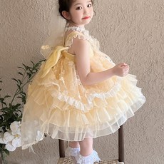女童花仙子洛麗塔公主蓬蓬紗裙 夏季新款生日禮服裙