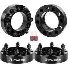 리치어 6x5.5 허브 센트릭 휠 스페이서 타코마 4러너 튠드라 포춘너 벤처리 GX470 GX460용 연장 너트 포함 4개 1.25인치 포지드 6x139.7mm 12x1.5 스, thickness: 1.5 inch