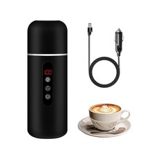 JuKLife 차량용 전기 주전자 420ml DC12V/24V 겸용 차량용 케틀 40℃100℃ 온도 조절 차 안에서 숙박 캠핑 장거리 드라이브 휴대용 케틀 자동차용 및 트럭용 이중