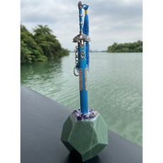 石中劍之天然玉石 定坤劍拆信刀--石中寶劍象徵鎮妖除魔防小人.辦公室必備(台灣在地文創)