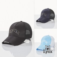 Lynx高爾夫球帽 透氣網眼 輕量舒適 可調節, 黑色/水藍/丈青色, 1個