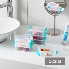 台灣製 CC303 3號高點連結盒 小物零件收納盒 堆疊防塵零件盒 分類整理盒, 1個, 單一選項