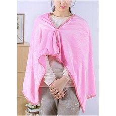 단추 블랭킷 담요 망토 극세사 어깨 무릎담요 70x130cm
