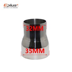 배기음 스틸 직선 어댑터 감속기 차량용 오토바이 배기 머플러 파이프라인접 파이프, O.D 32mm-35mm