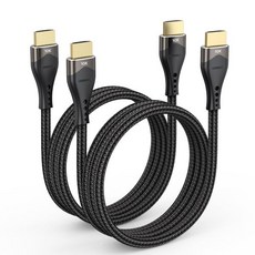 DIOOEER8K HDMI 케이블 3.3FT 2Pack 48Gbps 고속 HDMI에서 2.1 8K60Hz 4K120Hz 나일론 편조 코드 eARC HDR10 HDCP2.22.3, 3FT, 2