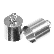 배럴 코드 엔드 캡 – 2개 팩 – 공예품 장식 수리 및 Barrel Cord End Caps – Pack of 2 – Crafts Decoration Repairs an, 은, 8MM X 2팩