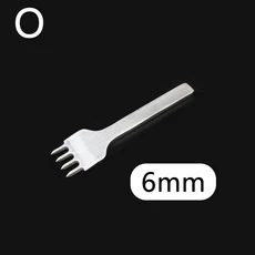 가죽 구멍 펀치를위한 4/5/6mm 간격 펀치 도구 레이싱 스티치 바느질 DIY 가죽 공예 도구 2/4/6 프롱, 6mm 4prong, 1개