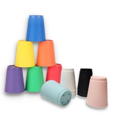 에코 컵쌓기 스택스컵 낱개1p 국내생산 10컬러 자체제작 집콕 스태킹, 옐로우