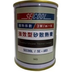 SECOOL SE-603 強效型矽散熱膏，導熱係數 3W/m·K, 1個