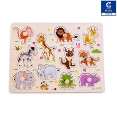 가베가족 바른손잡이 퍼즐 야생동물KS2571, 1개