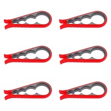 줍줍상점 하별따 만능병따개 6P, 레드, 1세트