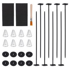 41개 차량용 팬 장착 키트 범용 전기 라디에이터 변속기 냉각기 설치 세트 케이블 집게 고정 패드 스프링 세척 브러시 포함, 41개 차량용 팬 장착 키트 범용 전기 라디에이터 변속