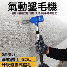 台灣公司貨 鑿毛機 氣動鑿毛機 牆面荔枝紋鑿毛機 手持防震鑿毛錘, 強力仕氣動鑿毛機【不含防震管】,鑿毛機【配9齒錘頭x1個】