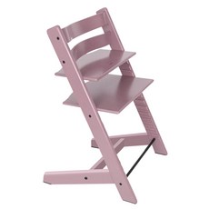 트리트랩 성장의자 높이조절 식탁의자 원목 공부의자 안전가드 포함, 퍼플스톤