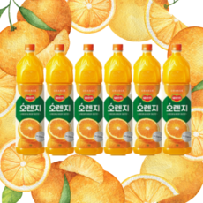 델몬트 오렌지100 주스, 1.5L, 6개