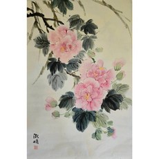 國畫 寫意 木芙蓉 高70公分 寬46公分