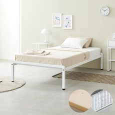 가이온 루이나 철제 침대 프레임 슈퍼싱글+포켓 CL텍스40T, 화이트