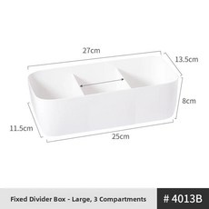 확장형 서랍 수납함 칸막이가 정리 도구 류 내장형 걸이식 수납 디자인, 1개, 5. 확장 불가 대형 - 3칸/1개