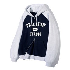 매장정품 트릴리온 TRILLION 레글런 컬러 믹스 1992 그래픽 후드 집업 (NAVY) TRSHT08NV 140328