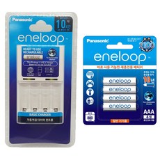 파나소닉 니켈수소 배터리 에네루프 AA 4알 (1팩) + 완속 BQ-CC51 충전기 셋트 / 에네루프 AAA 4알 (1팩) + 완속 BQ-CC51 충전기 셋트, 완속충전기BQ-CC51+에네루프AAA(4알), 1개