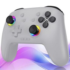 GAMEASY 스위치 2 controller Enhanced Wireless Bluetooth Controller with Wake Up Hall Joysticks Progra, 라이트그레이
