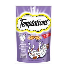 Temptations 喵愛餡貓零食 夾心酥餅 貓餅乾 六種口味 貓咪零食, 香濃牛奶口味, 1個