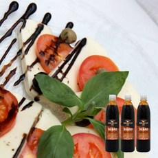 발사믹 글레이즈 소스 500ml 샐러드 드레싱 닭가슴살 야채 연어 치즈 가니쉬 디저트토핑, 3개