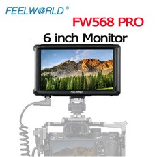Feelworld FW568 PRO 6인치 풀 HD 스크린 온카메라 비디오 모니터 1920*1080 1200Nit 경량 밝은 필름 필드