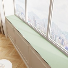 창문 실 쿠션 패드 - 베이 윈도우용 좁은 조절 및 방수 시트 매트 미끄럼 방지 백킹이 있는 흡수성 방진 라이너 컷-투-핏 그레이 39 x4