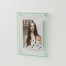 인테리어 액자 사진 프레임 투명 양면 아크릴 DIY 포스터 페인팅 홀 침실 벽 장식 인스 스타일 테이블, fluorescent green, 3) fluorescent green - 11x14cm