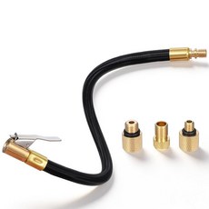 Lusofie 34.9cm(13.7인치) 타이어 팽창기 연장 호스 오토바이 자동차 자전거 유지 보수용 타이어 펌프 척 호스 어댑터(프랑스 M8 및 M6)