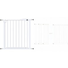A B SAFE 自動回彈雙向開門寵物安全門欄 (狗柵欄), 白色, 1個