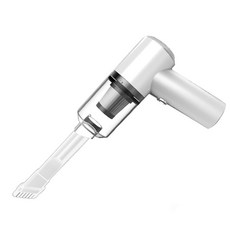 9000Pa 미니 무선 진공 청소기 휴대용 핸드헬드 가정 강력 겸용 흡입 충전식 차량 고출력, WHITE