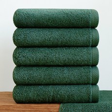 쉬라즈리빙 더소프트 호텔수건 200g 40수 코마사, 5개, 포레스트그린