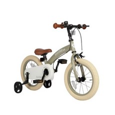 Qplay miniby兒童自行車，輕巧安全，多色可選，培養平衡感, 奶油綠, 1個, 12吋