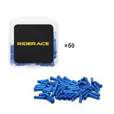 50개/세트 자전거 브레이크 시프터 케이블 엔드 캡 MTB 변속기 와이어 페룰 이너 팁 크프, 06 Blue 50Pcs