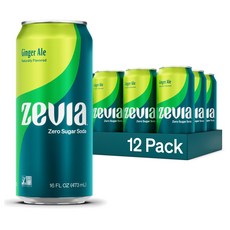 제비아 제로 칼로리 소다 진저 에일 473ml 캔 (12 Zevia Zero Sugar Soda Ginger Ale 16 oz Cans (12-Pack) – Naturall, 1개