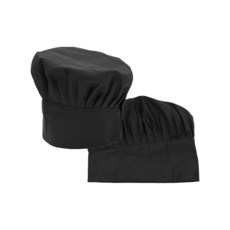 DN 주방장 모자 쉐프 요리 베이킹 레스토랑 요리사 블랙, 1개