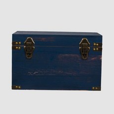 소품 빈티지나무상자 엔틱 원목색 상품 나무수납함 수납, 20x15x15, 빈티지 블루