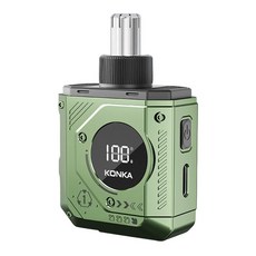 KONKA康佳 機甲鼻毛修剪器 無痛剃毛 R型立體刀頭 全身水洗 TypeC充電 KBMQ0818T, 綠色, KBMQ-0818-T